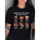 thumbnail image 1 of Armor Of The Gods Graphic Print T-shirt, Short Sleeve Crew Neck Casual Top For Summer & Spring, Women's Clothing, 1 of 6
