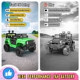 thumbnail image 5 of Funcid 12V 7AH Kids Powered Ride on Truck Car with Parent Remote Control, Bluetooth Music, Spring Suspension, LED Lights - Green, 5 of 10