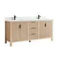 thumbnail image 2 of Shenzhen 72" Double Bath Vanity in Aged Natural Oak with Composite Stone Top, 2 of 12