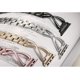 thumbnail image 2 of Bandas Secbolt Compatible con Apple Watch Band 38 mm 40 mm Iwatch Series 6/5/4/3/2/1 SE Joyería elegante para mujer Accesorios de acero inoxidable Correa de pulsera Ormromra XM040-3, 2 of 7