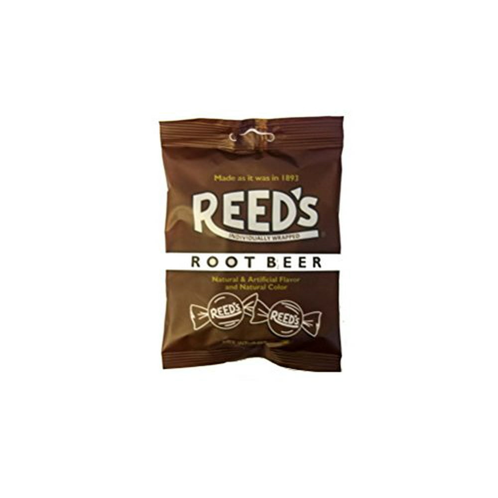 Reeds Root Beer Hard Candy Peg Bag 4 oz (Pack of 12)