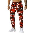 thumbnail image 4 of Homeyce Men's Camo Sweatpants Camouflage Sweatpants with Pockets Straight Leg Camo Print Cargo Sweats Lounge Pants Drawstring Athletic Gym Casual Lightweight Joggers Trouser,Red 3XL, 4 of 7