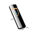 thumbnail image 3 of Electronic Rechargeable Lighter, Electric Lighter, Type-c Rechargeable Lighter Outdoor Windproof Cylindrical Fingerprint Sensing Lighter, 3 of 5