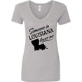 thumbnail image 3 of Inktastic Someone in Louisiana Loves Me Women's V-Neck T-Shirt, 3 of 5