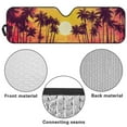 thumbnail image 6 of Uorisanigo Windshield Sunshade Sun Shade for 2018-2024 2025 Jeep Wrangler JL / 2020-2024 Jeep Gladiator JT Yellow Sunset Palm Tree Heat Shield Car SunVisor Mat, Blocks Sun Rays Heat, 6 of 7