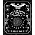 thumbnail image 2 of Ouija Board Blanket Gifts for Women Girls Boys, Magic Ouija Board Alphabet Blanket Decoration for Home Bedroom Living Room Dorm Lounge, Soft Fluffy Lightweight Throw Blankets Black Twin 60"x80", 2 of 5