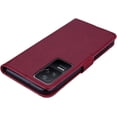 thumbnail image 4 of Case for Xiaomi Poco F4 5G with Credit Cards Pocket, Glitter Bling Diamond PU Leather Wallet Phone Case Flip Cover for Xiaomi Poco F4 5G Owl Red, 4 of 12
