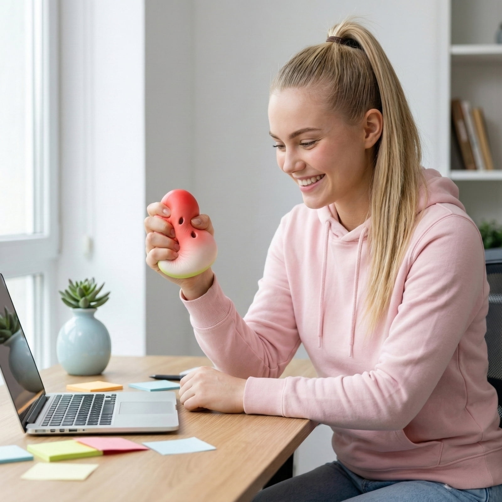 Cute Watermelon Squishy Stress Ball, Slow Rising Soft Scented Design, Decorative Fruit Ornament for Indoor Desk Display