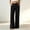 Black, variant on FengLS Womens Casual Pants Elastic High Waist with Button Zipper Trousers Fashion Straight Leg Pockets Pants Summer Solid Long Pants for Casual Office & Daily Outfits