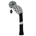 thumbnail image 4 of 1Pcs Golf Club Cover, Knitted Golf Head Cover for 460cc Driver Fairway Woods and Hybrid with Cute Pom Pom and Number Tag, 4 of 6