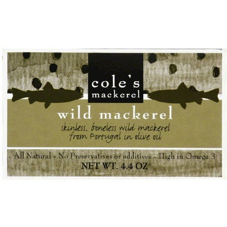 Mackerel Packs - Cole's Mackerel Wild Mackerel, 4.4 oz, (Pack of 10)