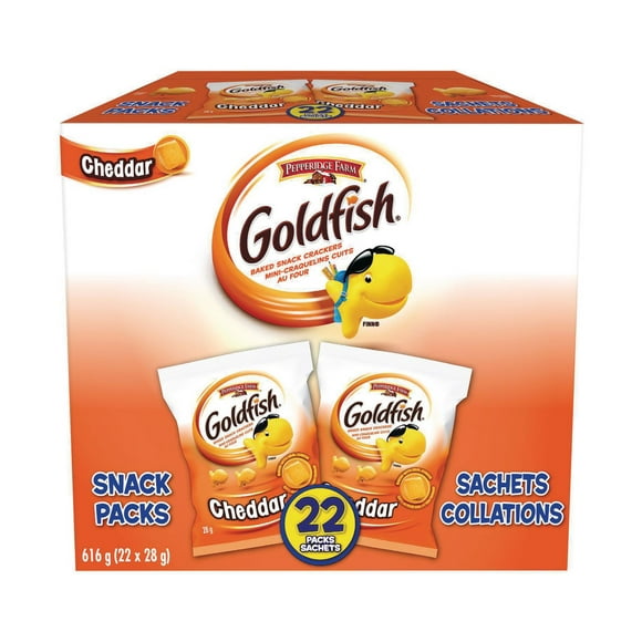Goldfish Cheddar Crackers Snack 22 Snack pack, 22 * 28g