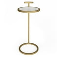 thumbnail image 6 of Brook  Contemporary 10 inch Wide Metal C Side Table in White/Gold, 6 of 9