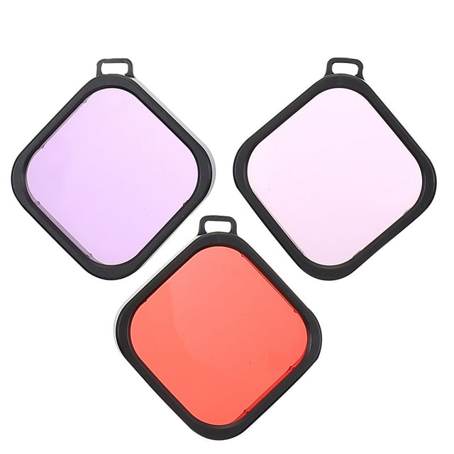 OULII 3 Pcs Boîtier de Protection Étanche pour Lentille de Plongée Rouge Plastique pour Appareil Photo Usage sous-Marin