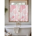 thumbnail image 7 of Tier Curtains 45 Inches Long, Coastal Pink Window Treatment Curtain Drapes, Ocean Coral Starfish Shell Modern Sea Small Curtain Drapes for Bathroom Laundry Room, 27.5"x45", 2 Panels, 7 of 7