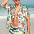 thumbnail image 7 of Fuzoiu Strawberry Print Hawaiian Shirt for Men, Summer Beach Casual Short Sleeve Button Down Shirts, Men’s Beach Summer Shirts with Pocket,XX-Large, 7 of 7