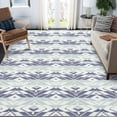thumbnail image 4 of Outdoor Rug Carpet, 5x8 Ft Non Slip Washable Rug, Rustic Large Floor Mat, Modern Area Rug for Backyard Garden Picnic Beach Living Room Blue, 4 of 8