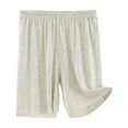 thumbnail image 1 of Zpanxa Kids Pants Modal Cotton Polyester Blend Solid Color Elastic Waistband Loose Comfortable Five Quarter Pants 2 Years, 1 of 3