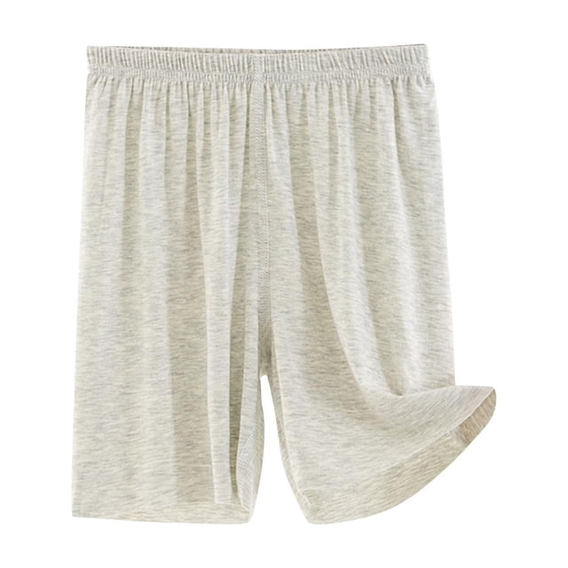 Zpanxa Kids Pants Modal Cotton Polyester Blend Solid Color Elastic Waistband Loose Comfortable Five Quarter Pants 2 Years
