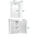 thumbnail image 2 of Gymax Armoire de Salle de Bain Murale avec Miroir et Tablette Ajustable, Blanc, 2 of 10