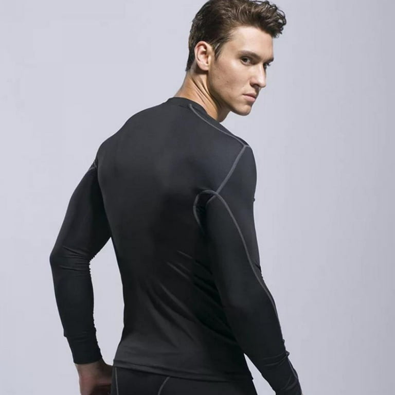 Men's Compression Shirt Long Sleeve Athletic Base Layer Top Gear
