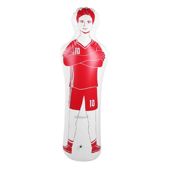 MAYUJIAA Inflatable Football Training Dummy Tumbler Soccer 0.35m PVC Boxing Punching Bag 40x160cmRed HW313-11269