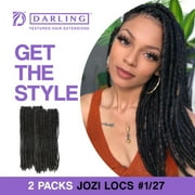 (4 pack) Darling Jozi Locs Crochet Hair 2X Pack, 18 inch, 1/27, Adult, Female