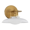 thumbnail image 2 of Gavin 1-Light Wall Sconce in White with Warm Brass Accents, 2 of 6