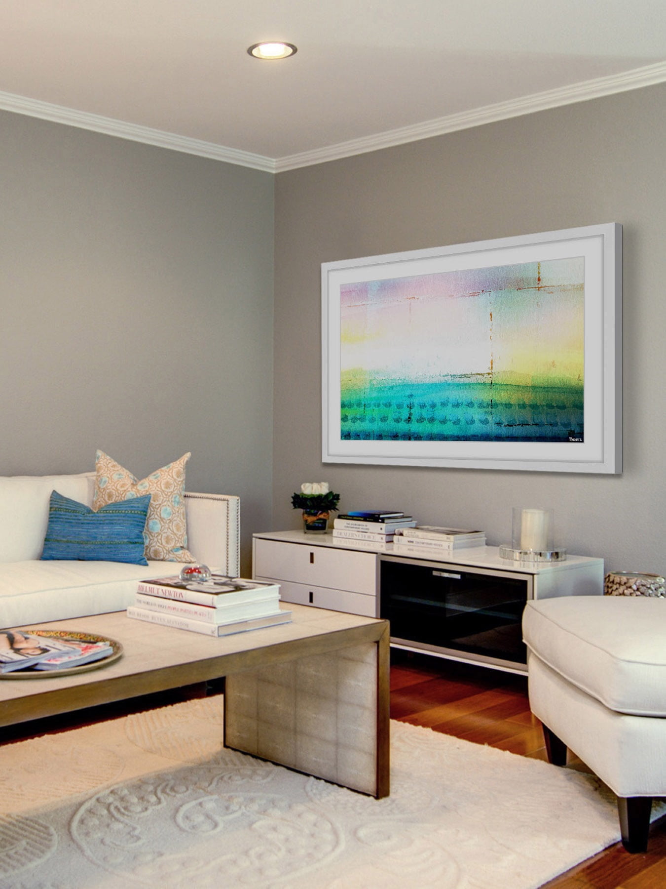 "Beach Light" Framed Painting Art Print, 18" x 1.5"