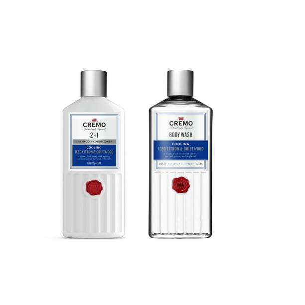 Cremo Iced Citron Driftwood Cooling Body Wash and Shampoo