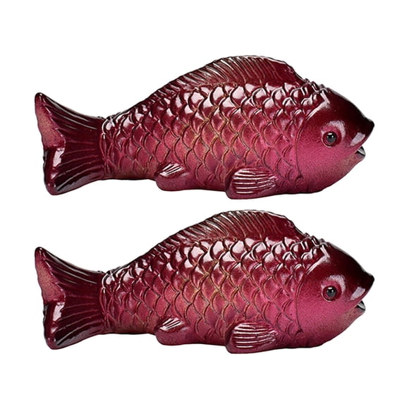 Figuritas de peces, artículos decorativos coleccionables, adornos de escritorio, decoración del hogar, artesanía, juguete de simulación de animales, 2 piezas