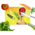 thumbnail image 2 of Caroline's Treasures Azalines Earrings Lady Glass Cutting Board Large, 2 of 2