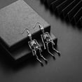 thumbnail image 5 of Halloween Skull Dangle Earrings - Jointed Skeleton Long Drop Earrings Stud Jewelry for Women Men, 5 of 8