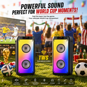 JYX Karaoke Machine, Home Karaoke Party Speaker for Adults, Bluetooth Speaker with 2 Microphone, Dazzling Light