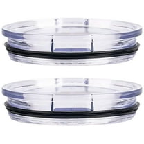 LEORX 2Pcs Transparent Plastic Leak Proof Tumbler Lid Replacement for Mason Jar