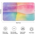 thumbnail image 3 of Colorful Watercolor Stripe Pattern Bathroom Rugs Mat,Non Slip Microfiber Bathroom Rug,Rubber Backing,Soft Bathroom Mats for Bathroom Floor,Tub and Shower,17x30in(43x75cm), 3 of 5