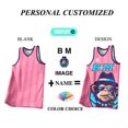 thumbnail image 5 of Camisetas de baloncesto BASKETMAN para hombre personalizables con sublimación completa impresa con nombre del equipo, número, logotipo, patrón de animales, chándales para hombre, 5 of 5