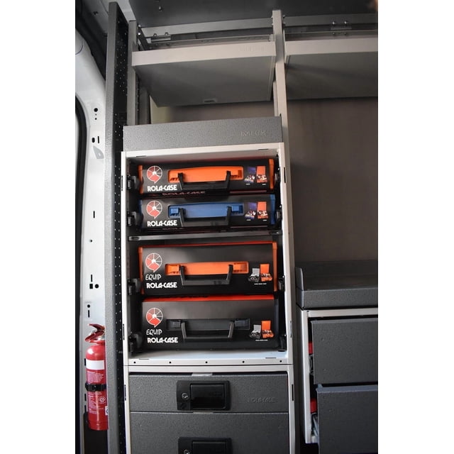 Rolacase Van Storage System Cabinet Top Tray RCC/TT/40 For Rolacase Series 4 Storage Cabinets; Powder Coated; Gray