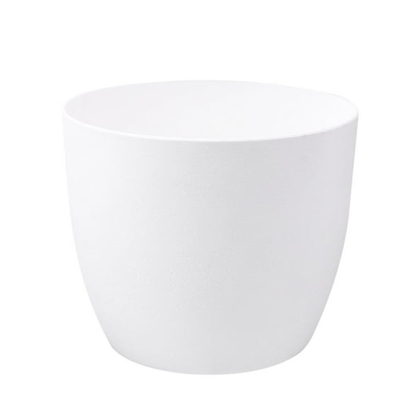 LEEYNEER African Violet Plant in Pot Planter Water Bulb Garden Pot for Desk 15X13cm White