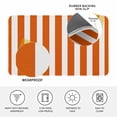 thumbnail image 3 of Burnt Orange Striped Door Mat Indoor Outdoor, Thanksgiving Orange White Stripes Non Slip Welcome Mat with Rubber Backing, Absorbent Fabric Front Door Mats Entryway Rug for Home Patio Entrance 24"x36", 3 of 8