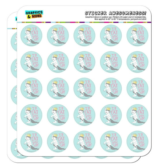 Where the Wild Things Are Eat You Up Planner Calendar Scrapbooking Crafting Stickers