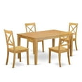 thumbnail image 2 of East West Furniture Capri 5-piece Dining Set with Wood Seat in Oak, 2 of 6