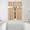 Gold, variant on Gorgeous Home Linen 3-Piece Faux Silk Blackout Kitchen Curtain Set, Silver K4