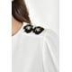 thumbnail image 4 of Blusa con detalle de flor en hombro Roman Fashion /Tallas Extras, 5106 (Blanco) blanco 42, 4 of 7