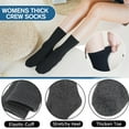 thumbnail image 3 of Merino Wool Socks for Women Hiking Thermal Warm Winter Thick Boot Cozy Crew Comfy Work Socks for Ladies 5 Pairs, 3 of 6