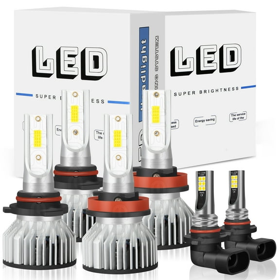 BMZONCC for 2007 2008 2009 2010 2011 2012 Mazda CX-9 LED High/Low Beam Headlight Fog Light Bulbs