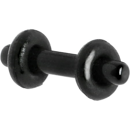 Black Acrylic Plug - Body Candy Black Acrylic Straight Plug (1 Piece) 12 Gauge