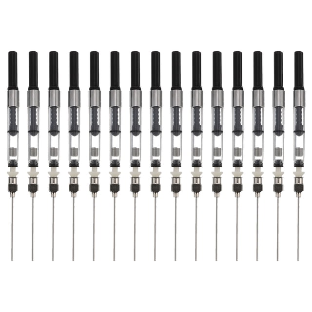 Houderco 15Ud Syringe Para De Tinta De Pluma Estilográfica Con Sello Hermético Color Negro