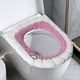 thumbnail image 5 of Funda de asiento de inodoro engrosada con asa - Anillo de punto lavable 4 Seasons, diseño de contorno completo para inodoros redondos y alargados, 5 of 5