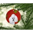 thumbnail image 2 of Carolines Treasures SC9749CO1 White Toy Poodle Red Snowflakes Holiday Ceramic Ornament 3 in multicolor, 2 of 2